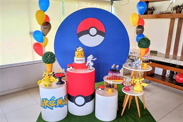 Decoração de Festa de Aniversário Infantil Pokémon