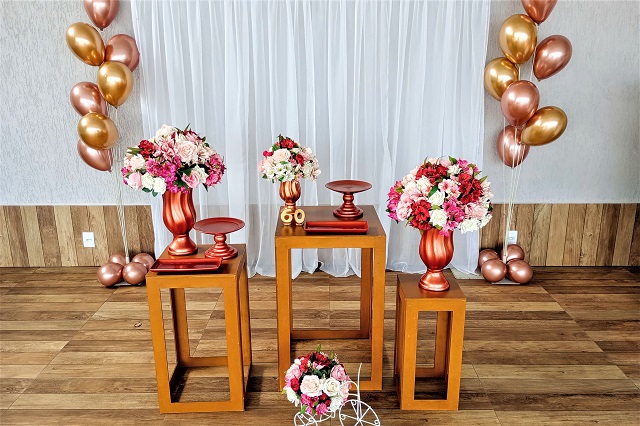 Decoração de Aniversário Mini Table Rosê Gold